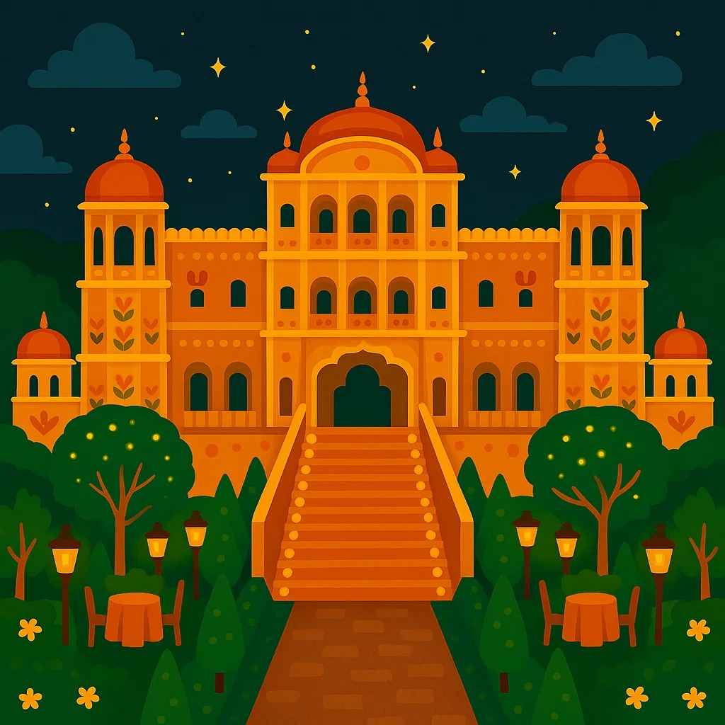 Samode Palace at Night